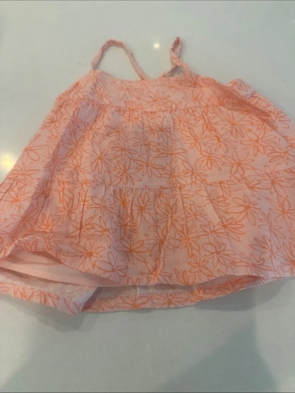 GAP Pink Tank Top with Orange Floral Print